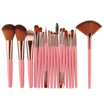 China Free Sample Eco-Friendly Comfortable Face Eyeshadow Edge 18pcs Cosmetic Brush For Hair Makeup Makeup Make Up Brush Set Tools for sale