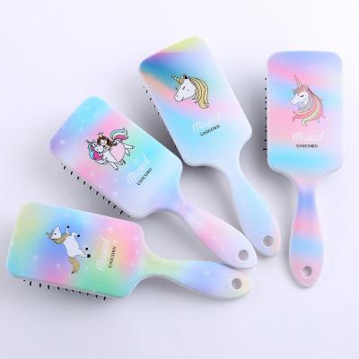 China Hot Sale Colorful Hair Comb Mini Pattern Hair Brush Rainbow Cartoon Airbag Comb Girls Hair Comb Air Cushion Scalp Massage Comb for sale