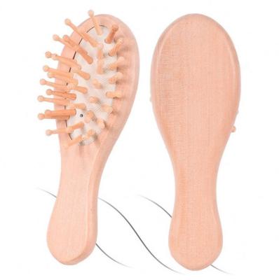 China Portable Healthy Comb Mini Travel Bamboo Wooden Air Cushion Hair Brush Kids Comb Healthy Hair Comb Hotel Comb Gift Item for sale