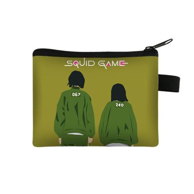 China New Fashion Yue Squid Mini Game Bag Custom Kids Backpack Cosmetic Bag Zipper High Quality Cartoon Printing PU Cosmetic Bags for sale