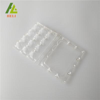 China Agriculture Hold 12 Small Hen Quail Eggs PVC Clear Plastic Stackable Quail Egg Cartons for sale