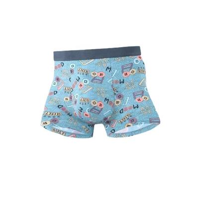 China Anti-Bacterial OEM Custom Logo Plus Size Underwear Small MOQ Boxer For Men Printed Men's Underwear High-end cotton boxers for men for sale