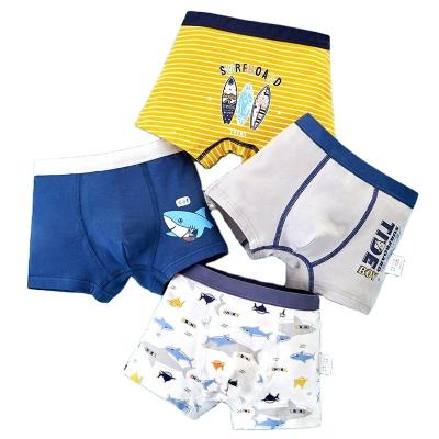 China Breathable Cool Underwear Kid Cotton Breathable Cartoon Printed Boxer Pants Cute Cotton boxer shorts breathable and comfortable kids pantie for sale