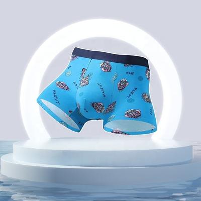 China Anti-Bacterial Reliable quality cartoon Full print OEM custom logo print breathable cotton men plus size underwear boxer High-grade 100% cotton for sale