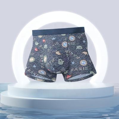 China Anti-Bacterial OEM logo European and American orders exclusively for cotton Briefs Custom Waistband Logo Men's Boxers Briefs Underpants for sale