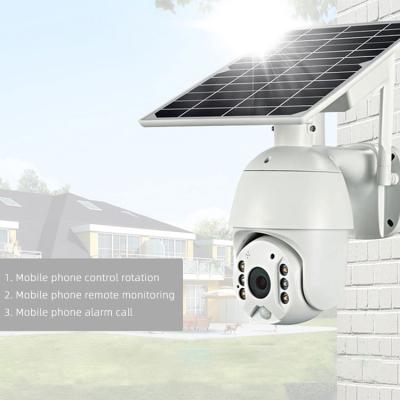 China Built-in IP wireless outdoor outdoor wireless outdoor esterno solar dc ptz poe survalience security system siren camera solar solar for sale