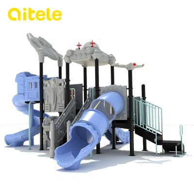 China galvanized pipe & LLDPE Hot Sale Kids Amusement Park Play Ground Equipment Outdoor Kids Playground Tube Slides for sale