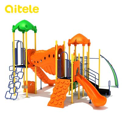 China galvanized pipe & LLDPE Top Quality Outdoor Tube Slide Playground Kids Park Equipment for sale