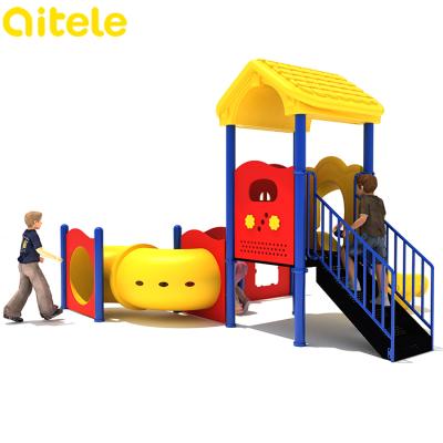 China galvanized pipe & LLDPE Hot Sale Kids Outdoor Playhouse With Slide for sale