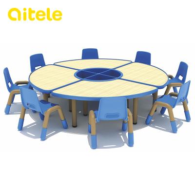 China Modern Fast Delivery Plastic Furniture School Tables And Chairs Set for sale