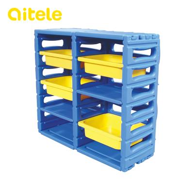 China 2020 New Fashion High Quality Plastic Toy Storage Corner Shelf for sale