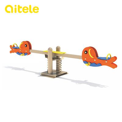 China Metal Customized Preschool Outdoor Playground Animal Seesaw For Kids for sale