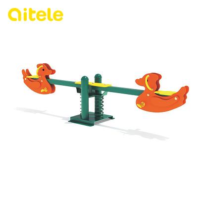 China New Design Outdoor Metal Animal Play Ground Seesaw for sale