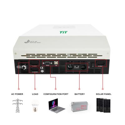 China Energy Saving YIT 3.5KVA 3500W 3000W MPPT 60AIn  120V-450V 220VAC 48V 5.5KW InputBatteryless Inverter Hybrid Solar inverter Charger for sale