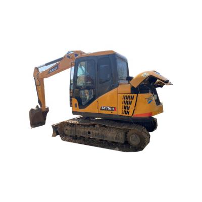 China Building\agriculture\construction 7 ton used brand china excavator Sanyy-75 with high load moment for cheap sale for sale