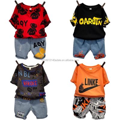 China 2021 Summer Casual Baby Set Boys Girls Short Sleeve T-Shirt +Shorts Pants Casual Kids Sports Suit Kids Boy Clothes Sets for sale