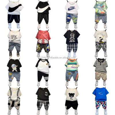 China Summer Boys Sets Cartoon Pattern Kids Clothes Set Boy and Girl Two Piece Suits Casual Children's Sets for sale