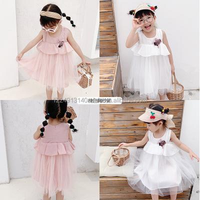 China New latest Korean washable summer dress designs for girls factory wholesales children's dresses baby clothes for sale