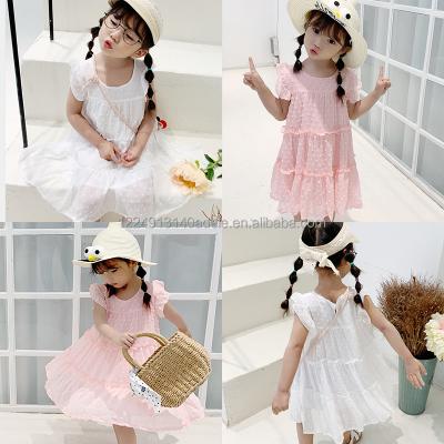 China Wholesale Washable Baby Clothes Short Sleeve Girl Dresses Cotton Printed Baby Dress Children's Dresses for sale