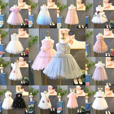 China Wholesale Baby Spring Anti-wrinkle Spring Baby Dress Wedding Party Butterfly Flower Princess Summer Children Cotton Causal Dress for sale