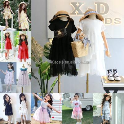 China wholesale Anti-wrinkle girls dress summer short sleeve cotton kids dress party princess dresses baby clothing for sale