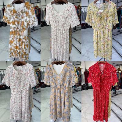 China Fashion 2021Summer Chiffon Anti-Static Casual Dress Women Short Sleeve Dresses Fashionable Vestidos Clothing Fashion Dresses for sale