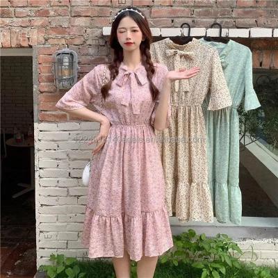 China Anti-Static Trendy Ladies Dress Elegant Women Dress Fashion Chiffon Casual Dresses Women's Clothing Wholesale for sale