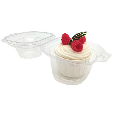 China Disposable Cupcake Cup Bread Box Blister Single Pack Eggs Disposable Tart Transparent Thickened Box for sale