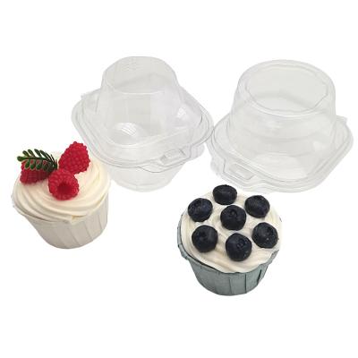 China Disposable Simple Lattice Dessert Cupcake Packaging Box Afternoon Tea Packaging Box Wholesale for sale