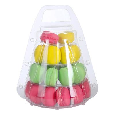 China Disposable Wholesale 4 6 10 Layers Macaroon Tower Display Stand Floors For Party Use for sale