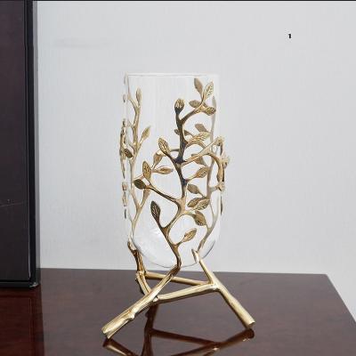 China Factory direct sale minimalist light luxury European style home hotel wedding flower arrangement decorative glass vase for sale