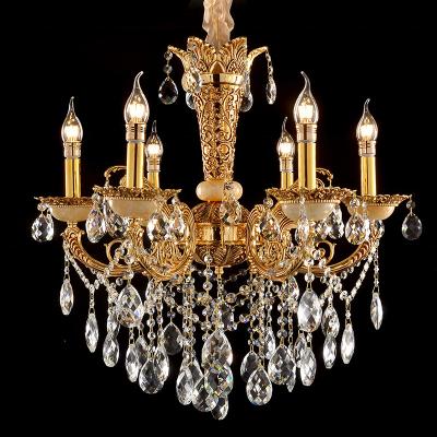 China EUROPEAN Luxury Candle Light Gold Decorative Chandelier Led Chandelier Manufacturer Crystal Ceiling Chandelier for sale