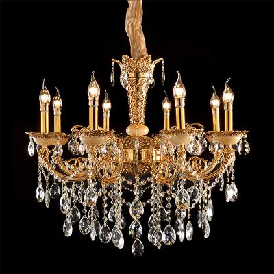 China European K9 Crystal Chandelier Lights Luxury hotel modern decoration led for living room decelling candle chandeliers lighting for sale