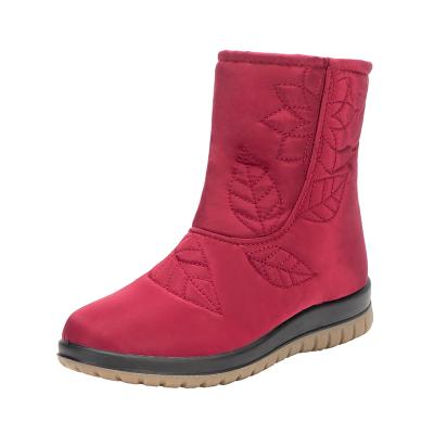 China Round Red Snow Boots Warm Water Proof Fur Slides Women Boots Shoes Winter Oxford Platform Boots for sale