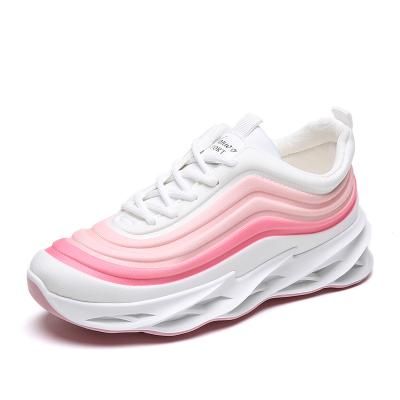 China Mujer Chunky Platform Sneakers Supplier Women Round Breathable Colorful Sports Casual Shoes for sale