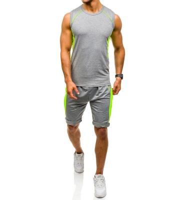 China Breathable Summer Sportswear Shirt And Custom Logo Shorts Set For Men Cotton Running Custom Men Short Set for sale