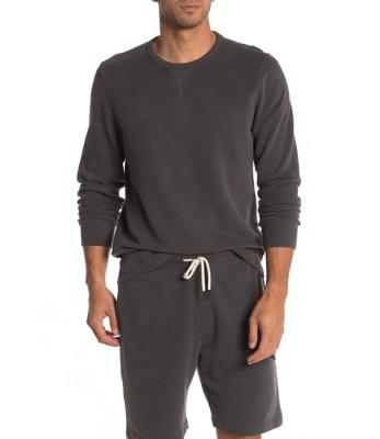 China Breathable Casual Men Long Sleeve Sweatshirt Short Jogger Set for sale