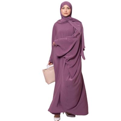 China Daily Wear Abaya Solid Color Folds Over Cuffs Swing Jacket Middle East Dubai Elastic Turkish Maxi Dress for sale