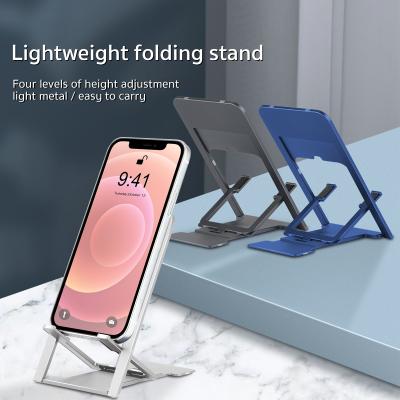 China Hot Selling Desktop Support Desktop Tablet Phone Stand Portable Folding Phone Stand Desk Holder For iPad Mobile Phone for sale