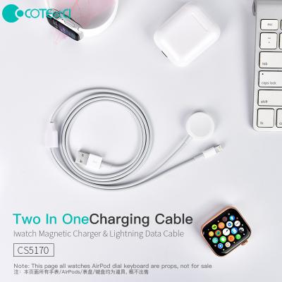 China New Product Mobile Phone 2 In 1 Usb Charging Cable For iPhone And Cable For iwatch Series 7/6/5/4/3 Magnetic Wireless Charger For Apple Watch for sale