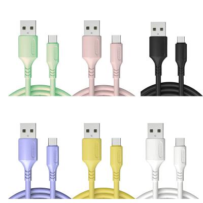 China MP3/MP4 Player 3A Liquid Silicone Mobile Phone Cable Fast Charging Micro USB Data Cable for sale