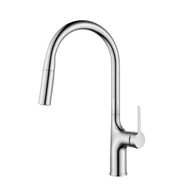 China Pull Out Sound Spray Household Deck Mount Brass Kitchen Pull Out Kitchen Mixer Tap for sale