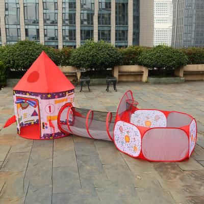 China Trigone / V-Type Ground Nail Outdoor Playhouse Camping Pop Up Baby Toy Castle Play Tent For Indoor Children for sale