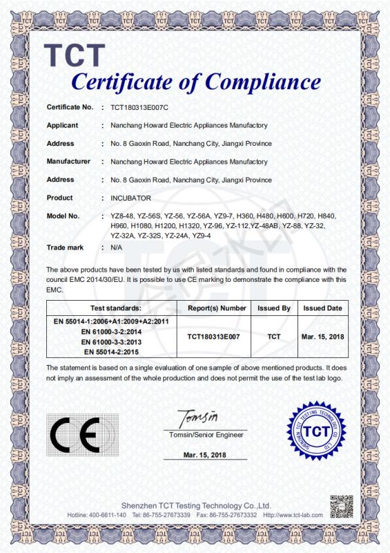 CE - Nanchang Howard Technology Co., Ltd.(HHD)