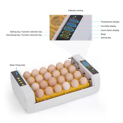 China Egg Turning Howard 98% Hatch Rate Automatic Small Broiler Chicken Incubator Smart Hatching Eggs for sale