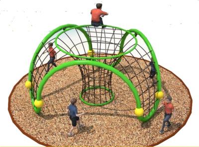 China Metal Climbing Net Frame 6 Stand Rope Outdoor Playground For Kid for sale