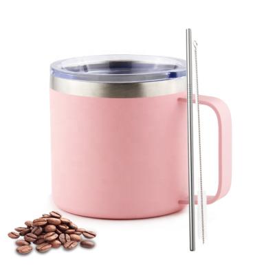 China Viable No Sweat 12oz 14 oz Tumbler Stainless Steel Coffee Mug with Handle, Double Wall Mugs Customizable Mug for sale