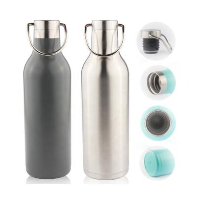 China New Arrival Sustainable Vacuum Bottle Stainless Steel Water Bottle With Buckle 500ml, Double Wall Sport Water Bottle for sale