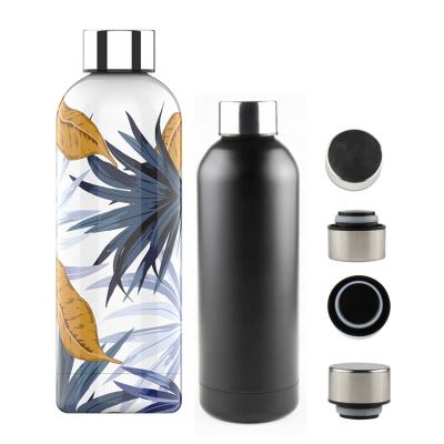 China Drinking Water Bottle 500ml, Double Wall Stainless Steel Gift Viable Wholesale Sports Drinkware Water Bottle for sale