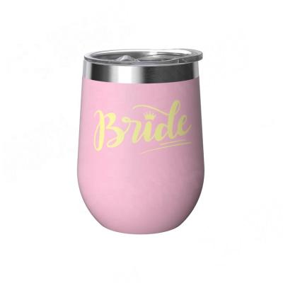 China 12 oz sustainable wedding bridal shower gifts, wedding bachelor party decorations, wine tumbler for sale